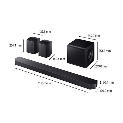 Samsung HW-Q935F soundbar system dimensions