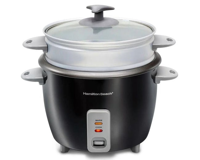 Hamilton Beach 37517-ME Rice Cooker and Steamer, 1.5L, 500W, 16 Cups Cooked Rice