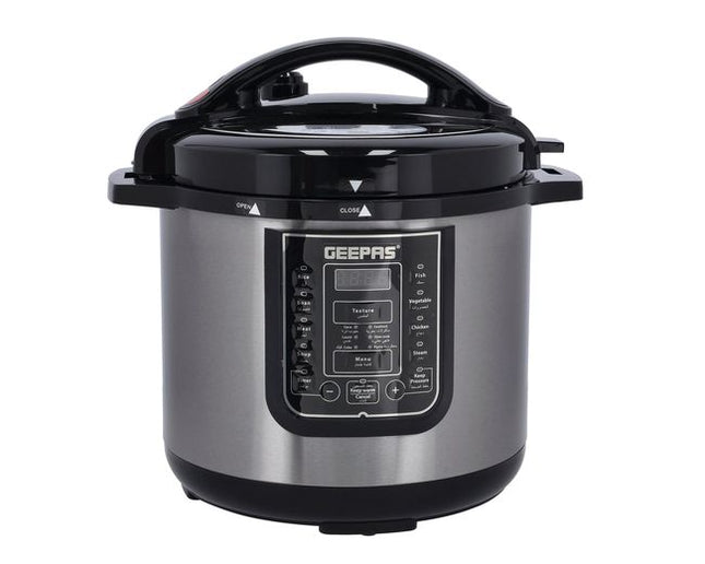Geepas GMC35030 Digital Multi Cooker, 12L, 1600W with 14 Cooking Programs and LED Display