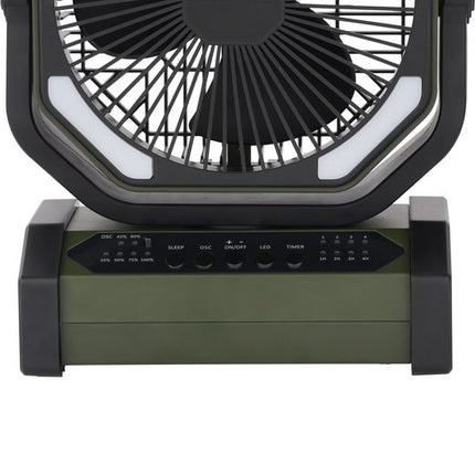 Geepas GF21220 8-Inch Rechargeable Fan with LED Light, 10000mAh, 30H Backup, Remote Control