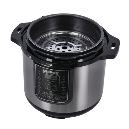 Geepas GMC35030 Digital Multi Cooker, 12L, 1600W with 14 Cooking Programs and LED Display