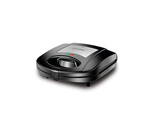 Black+Decker TS2120-B5 2-in-1 Sandwich & Grill Maker, 650-780W with Interchangeable Plates