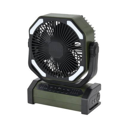 Geepas GF21220 8-Inch Rechargeable Fan with LED Light, 10000mAh, 30H Backup, Remote Control