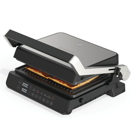 Nutricook NC-CG240 2000W Ceramic Contact Grill with 180° Flat Open Design and 5 Cooking Modes