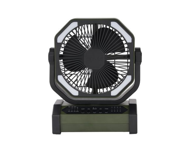 Geepas GF21220 8-Inch Rechargeable Fan with LED Light, 10000mAh, 30H Backup, Remote Control