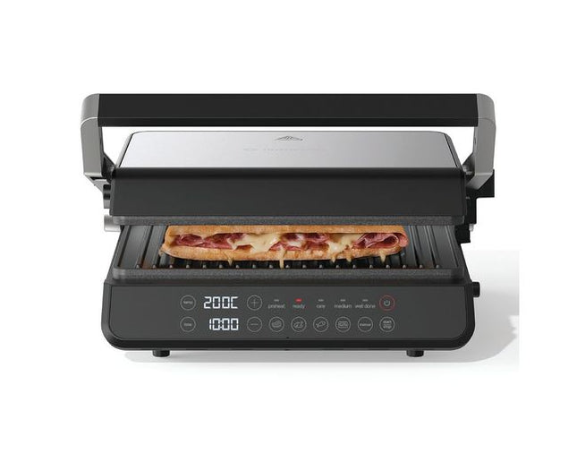Nutricook NC-CG240 2000W Ceramic Contact Grill with 180° Flat Open Design and 5 Cooking Modes