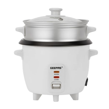 Geepas GRC4324N 0.6L Multifunction Rice Cooker - Cook, Steam & Keep Warm