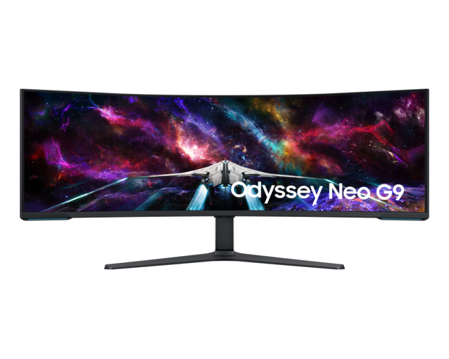 Samsung Odyssey Neo G9 57-inch monitor reference 1; actual used condition and stand may vary